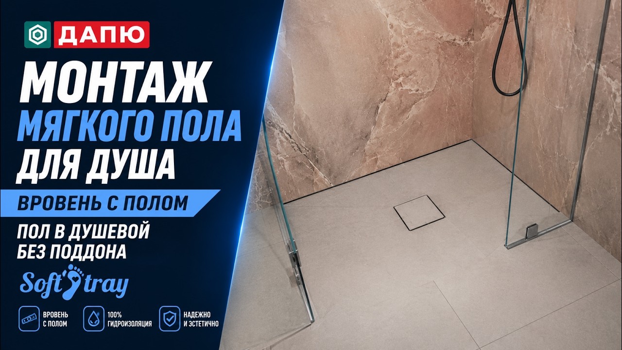 Монтаж Soft Tray вровень с полом